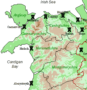 Welsh Castles map